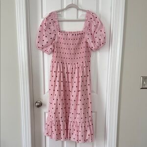 Kate Spade Pink Ladybug patternMaxi Dress